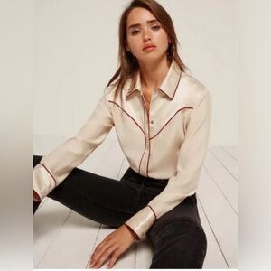 ISO!!! Reformation Juno Cowboys shirt size L